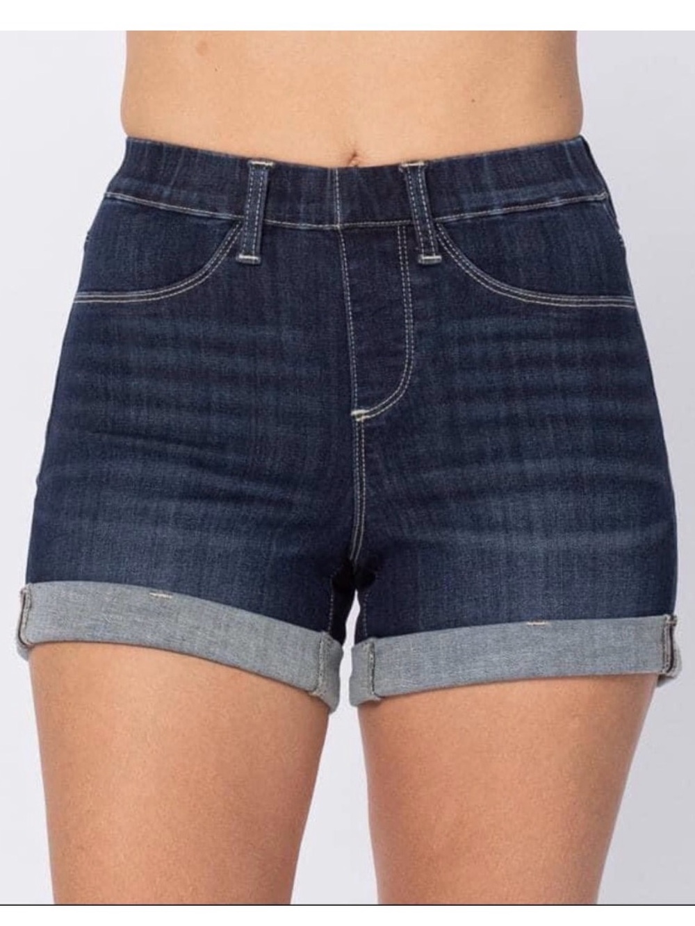 Judy Blue | High Waist Pull-On Denim Shorts 2XL